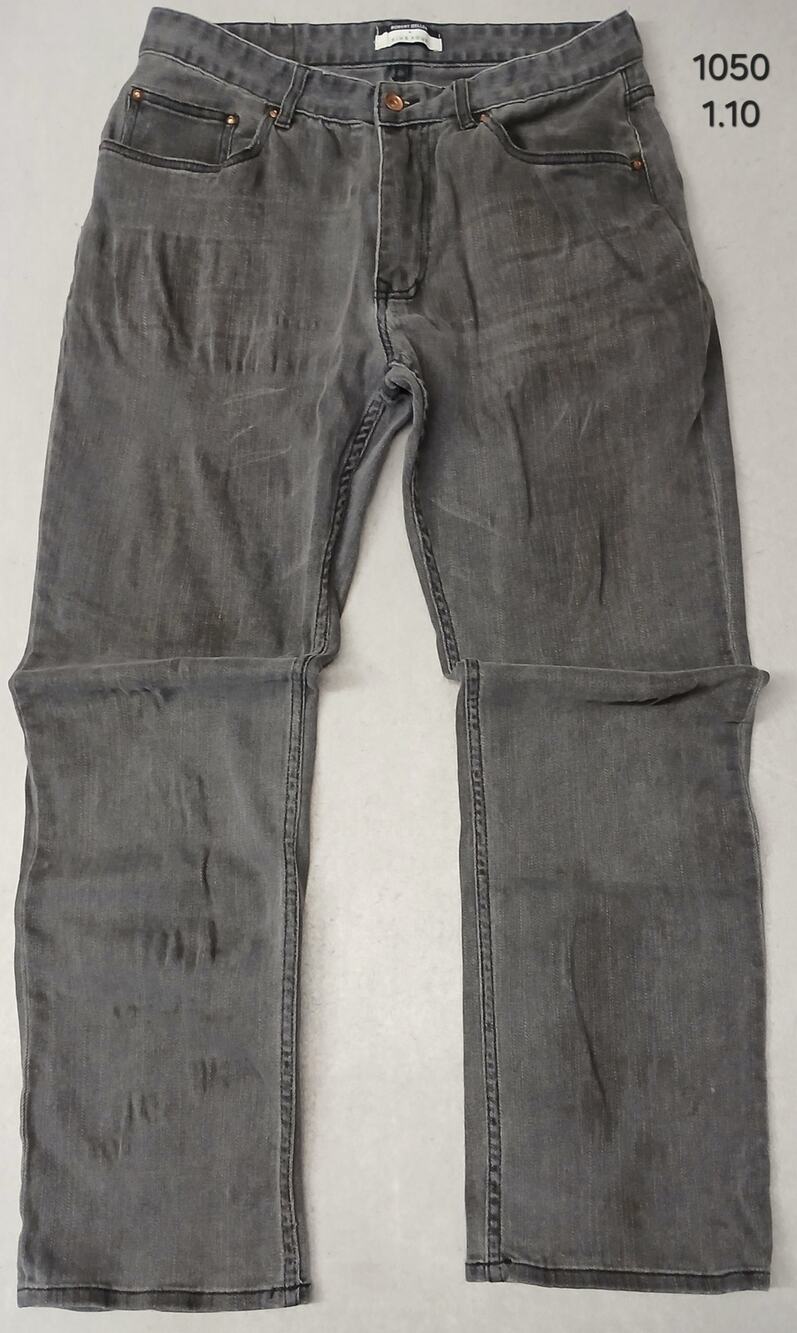 Five Four (34) Black Relaxed Straight Distressed Denim Jeans
